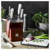 ZWILLING Pro le blanc 7-pc, Self Sharpening Knife Block Set, Silver-White