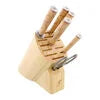 MIYABI Birchwood SG2 7-pc, Knife block set, Brown