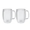 ZWILLING Sorrento Plus Double Wall Glassware 15-oz-/-2-pc Latte Glass Mug Set