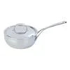 Demeyere Atlantis 3.5 qt Saucier, 18/10 Stainless Steel The patented Silvinox surface treatment resists fingerprints and maintains a silvery white finish. The Silvinox surface treatment makes dishwasher-safe Atlantis 7 easy to clean.