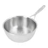 Demeyere Industry 5 2 qt Saucier, 18/10 Stainless Steel Stay-cool, shot-blasted stainless-steel handles are securely welded and ultra-hygienic. The Silvinox surface treatment makes dishwasher-safe Industry a cinch to clean.