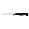ZWILLING Four Star Paring Knife 4 inch Sleek, polypropylene handles are crafted with a minimum amount of 75% recycled plastics.
