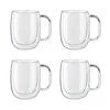 ZWILLING Sorrento Plus Double Wall Glassware 12-oz-/-4-pc Mug Set