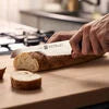 ZWILLING Gourmet 8-inch, Bread Knife Traditional, triple-riveted handle with a laser-inscribed logo provides balance and stability.