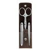 ZWILLING PREMIUM 3-pc, Leather Manicure Pedicure Set With Combination Nail Scissors, Brown