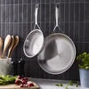 Demeyere Essential 5 2-pc, 18/10 Stainless Steel, Frying Pan Set