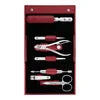 ZWILLING CLASSIC 7-pc, Leather Manicure Pedicure Set With Nail Clippers, Red