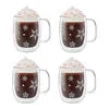 ZWILLING Sorrento Double Wall Glassware 4-pc Coffee Glass Mug Snowflake Set