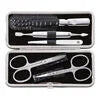ZWILLING CLASSIC 5-pc, Matte Black, Leather, Manicure Pedicure Set With Nail Scissors