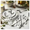 ZWILLING Bellasera (matted) 45-pc Satin Flatware Set, 18/10 Stainless Steel, No-Color