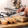 ZWILLING Four Star Bread knife 8 inch, serrated edge Sleek, polypropylene handles are crafted with a minimum amount of 75% recycled plastics.