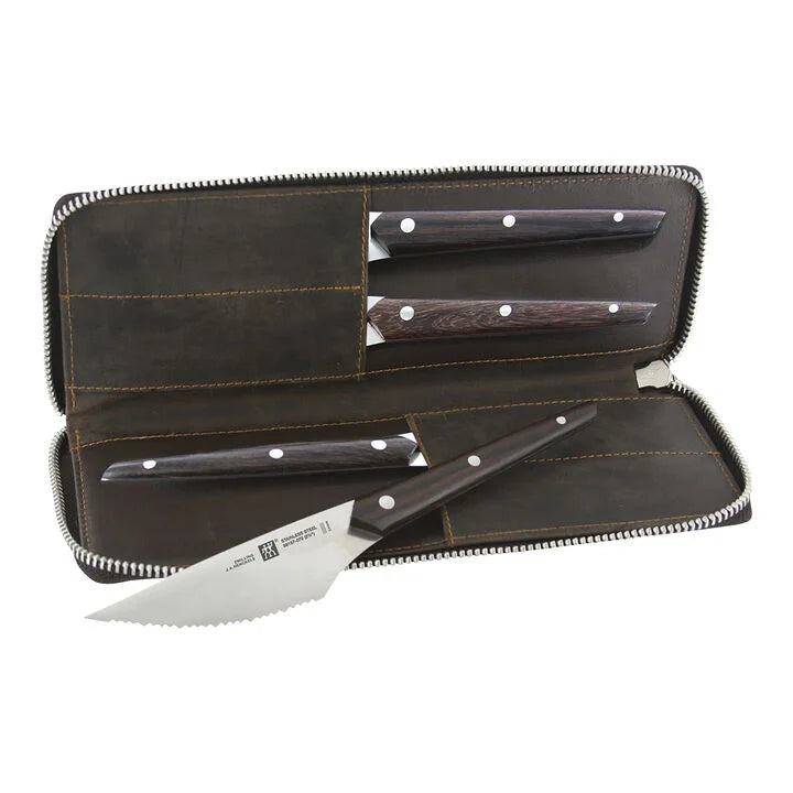 ZWILLING Steak Sets 4-pc, Gentlemen's Steak Knife Set With Leather Travel Case
