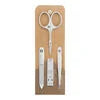 ZWILLING PREMIUM 4-pc, Leather Manicure Pedicure Set With Compact Nail Clippers, Taupe