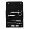 ZWILLING CLASSIC 5-pc, Leather Manicure Pedicure Set With Nail Clippers, Matte Black