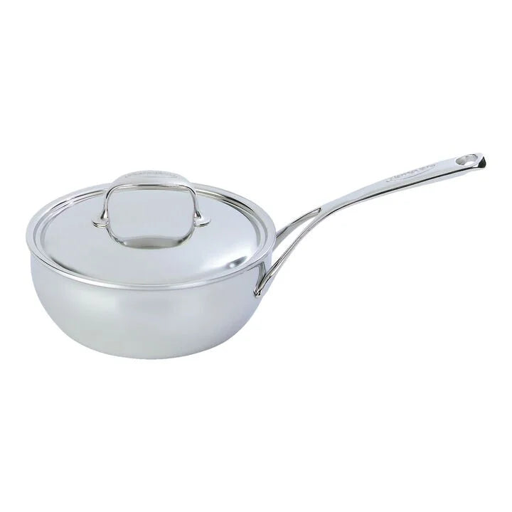 Demeyere Atlantis 3.5 qt Saucier, 18/10 Stainless Steel The patented Silvinox surface treatment resists fingerprints and maintains a silvery white finish. The Silvinox surface treatment makes dishwasher-safe Atlantis 7 easy to clean.