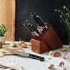 ZWILLING Pro 7-pc, Knife block set, Acacia Designed to be an extension of your hand encouraging cutting with improved precision, safety and comfort.