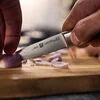 ZWILLING Four Star Paring Knife 4 inch Sleek, polypropylene handles are crafted with a minimum amount of 75% recycled plastics.