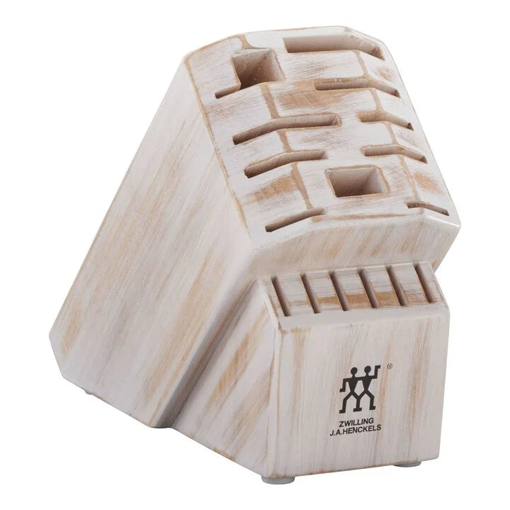ZWILLING Storage Rubberwood, Pro Rustic White Knife Block Empty