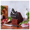 ZWILLING Pro 20-pc, Knife block set, Brown Designed to be an extension of your hand encouraging cutting with improved precision, safety and comfort.