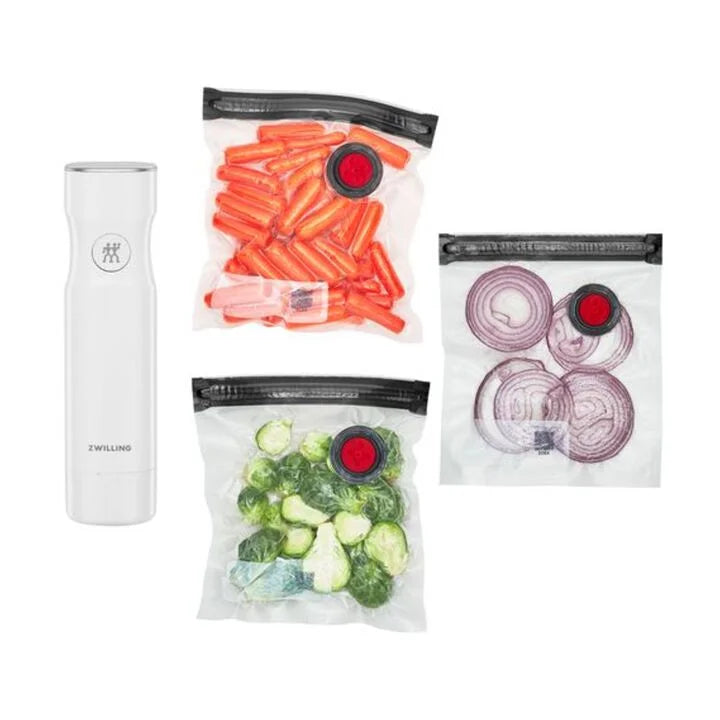 ZWILLING Fresh & Save Pump and Bag Set, S / 4-pc, White
