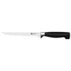 ZWILLING Four Star Filleting Knife 7 inch Sleek, polypropylene handles are crafted with a minimum amount of 75% recycled plastics.