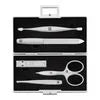 ZWILLING PREMIUM 5-pc Aluminum Manicure Pedicure Set With Compact Nail Clippers - Aluminum With Black Velvet