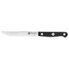 ZWILLING Gourmet 4-pc, Steak Knife Set Traditional, triple-riveted handle with a laser-inscribed logo provides balance and stability.
